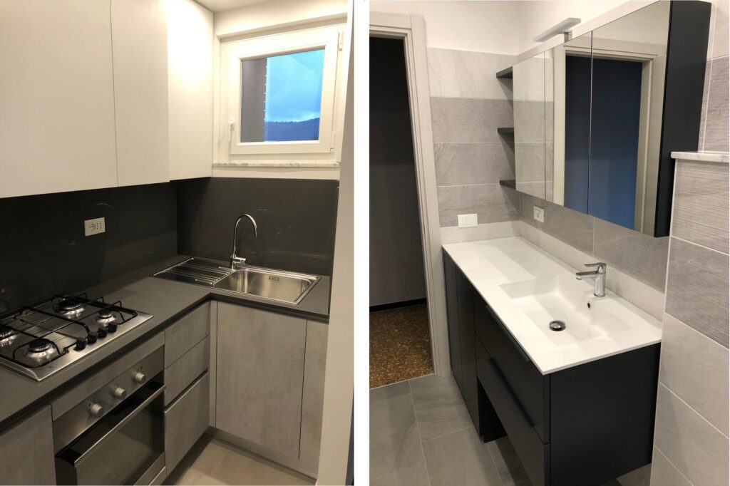 Appartamento_da_affittare_cucina_melaminico_cemento_con_top_e_schienale_quarzo_bagno_laccato_opaco_con_top_e_vasca_ocritech_Foto