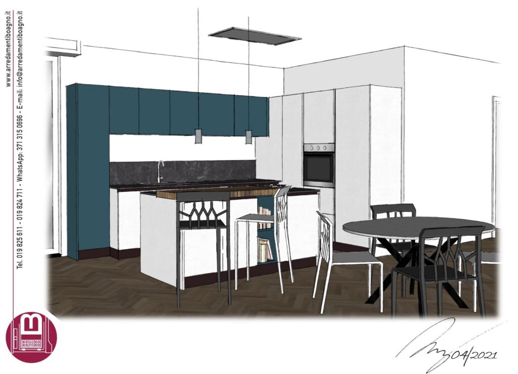 01_Open space_3D cucina